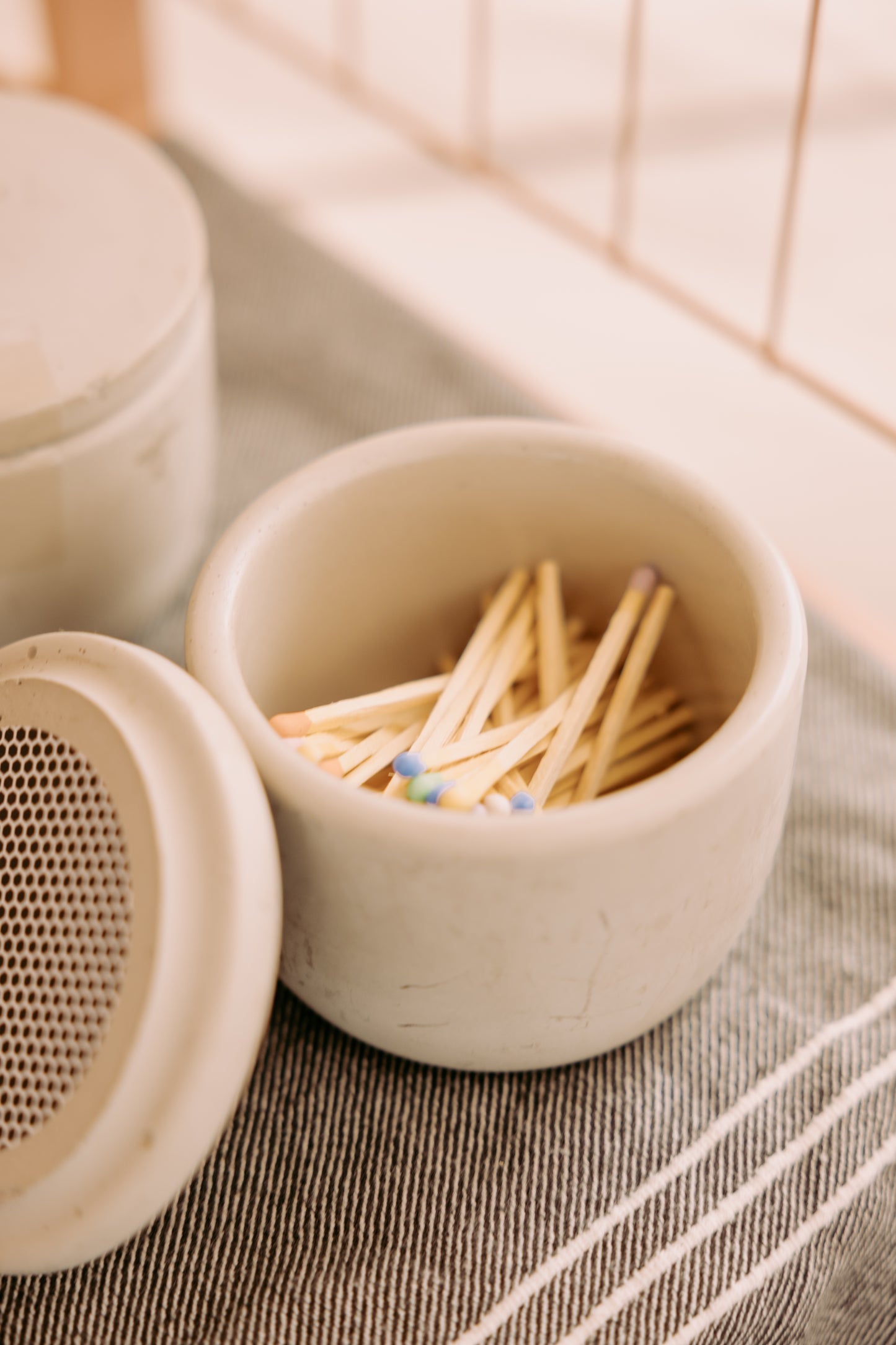 Concrete Match Jar