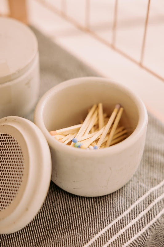Concrete Match Jar