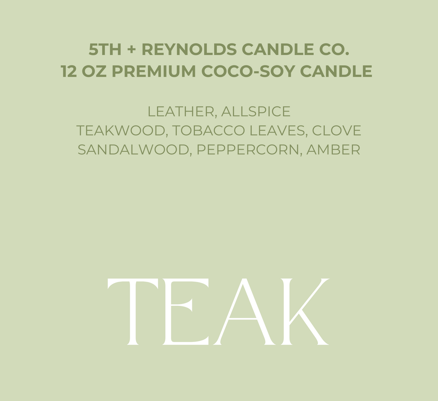 Teak Candle